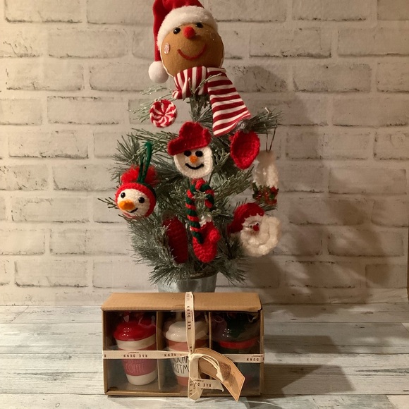 Rae Dunn Set Of 3 Coffee Cup Ornaments - Picture 2 of 5
